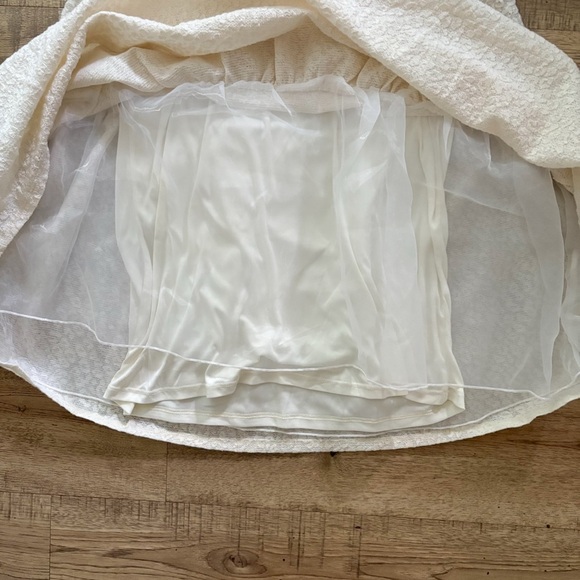 NWOT Mango Cream Floral Puff Sleeve Midi Dress. Size 8 Double lined. - Picture 6 of 7